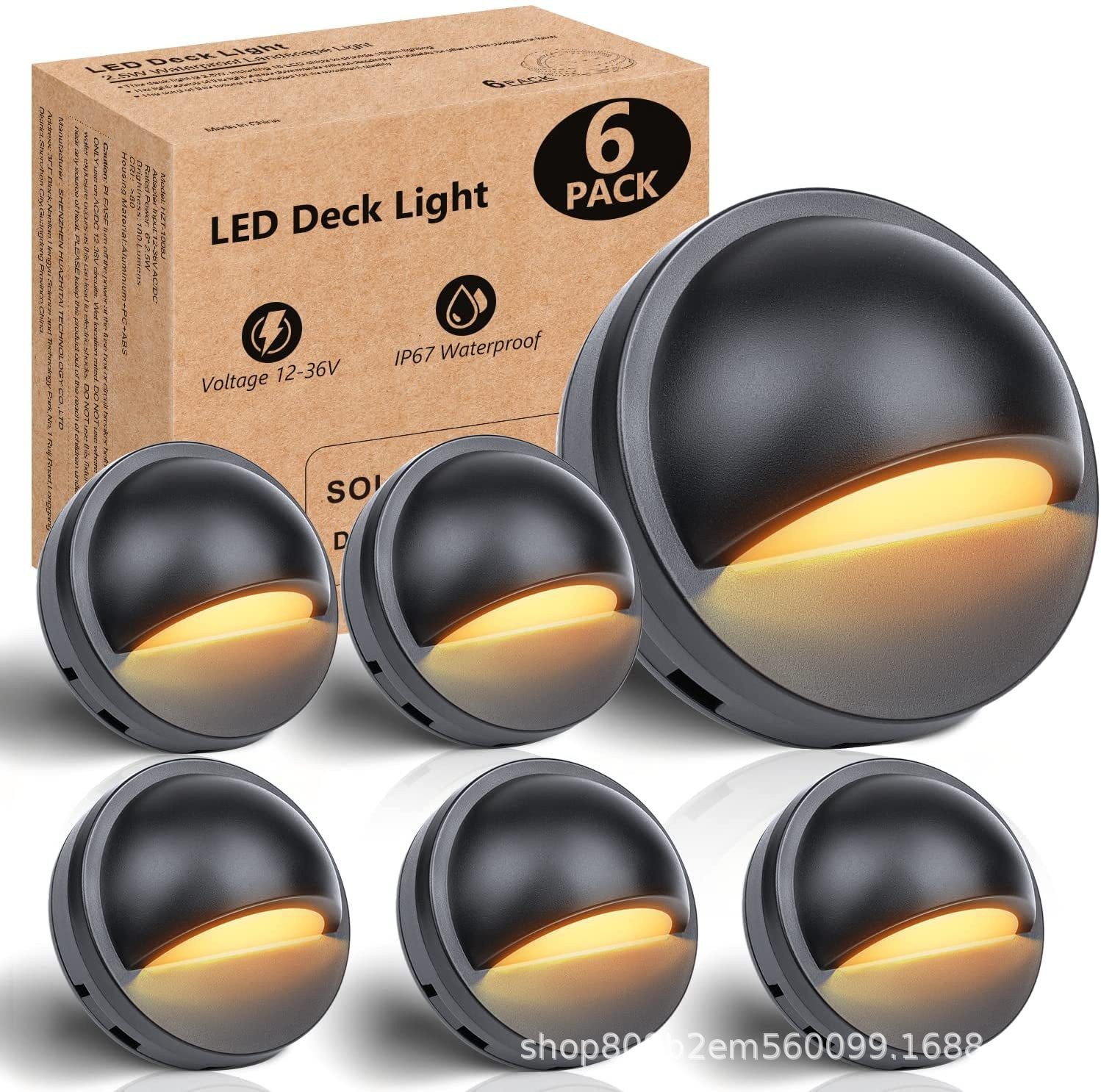 6 LED step lights, step guardrail lights, corner wall lights, low-voltage DC12-36V Amazon premium products full figure