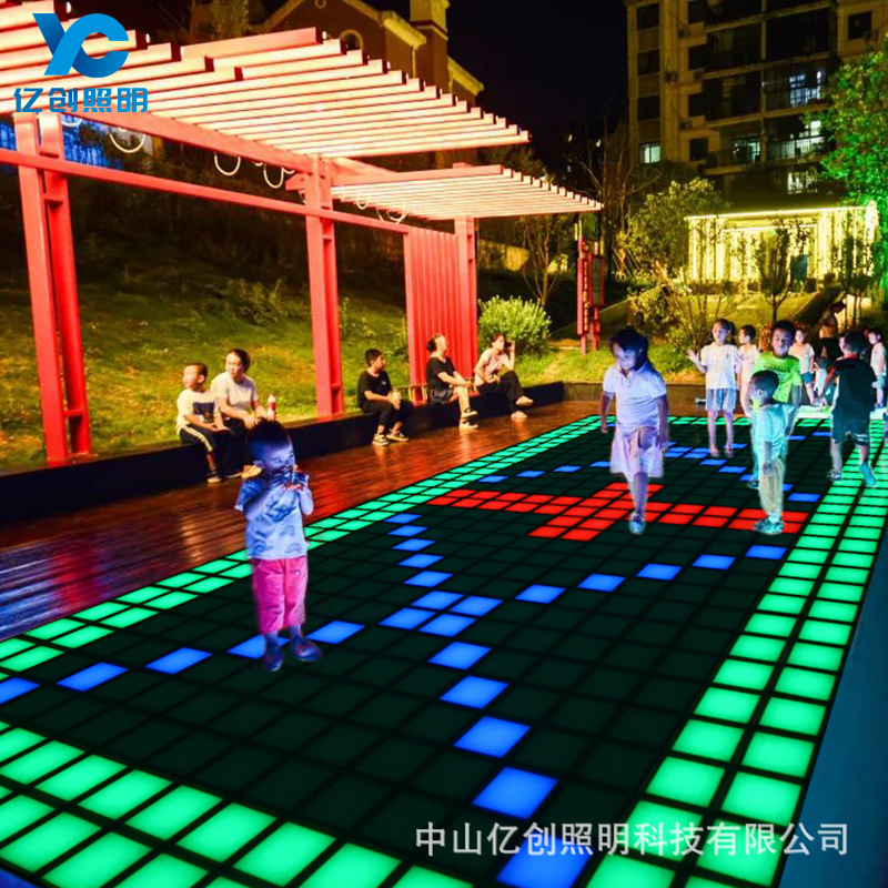 LED interactive floor tiles, dynamic grids, square battle game, shopping mall amusement, activategames game details Picture