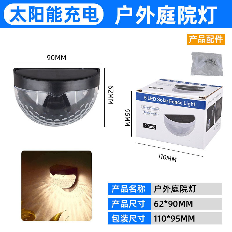 New solar-powered garden lights for outdoor fence, garden, step lighting, atmosphere decoration and night lights Application Scenario