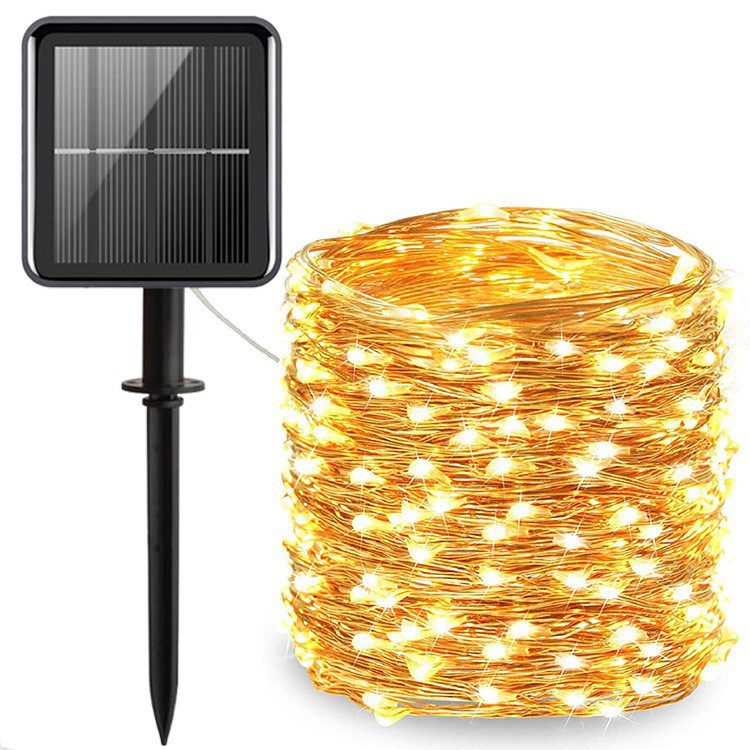 Solar string lights, Christmas festival copper wire lights, camping garden color lights, solar copper wire lights, wholesale light strings Item Picture