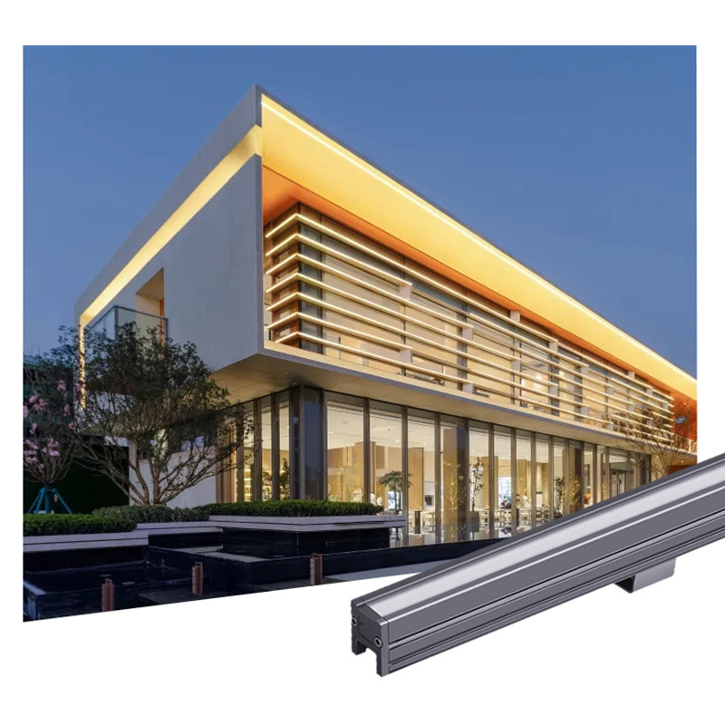 LED outdoor waterproof wall-washing light project linear light, hotel exterior wall mid-outlet structure waterproof wall-washing light wholesale Application Scenario