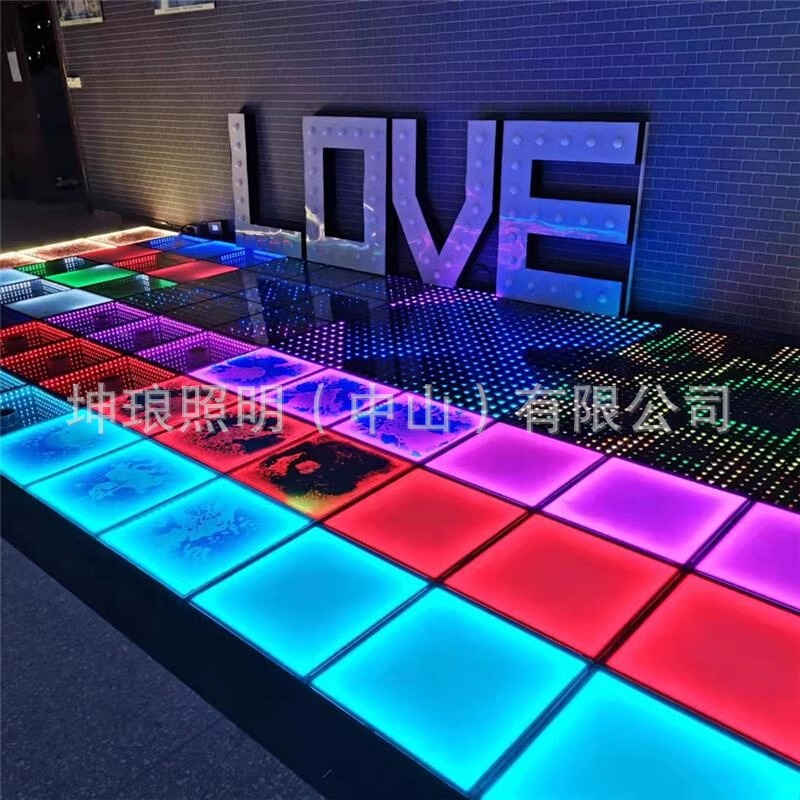 LED sensor digital dancing floor tile light landscape video effect digital stage floor light Specification drawing