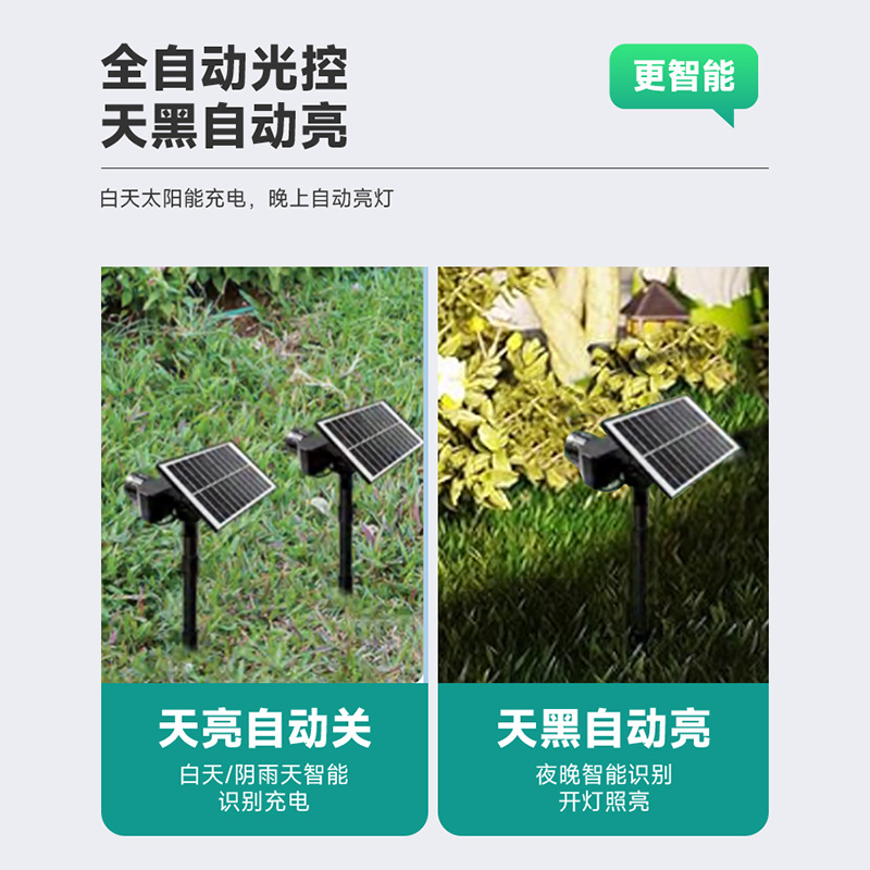 Cross-border solar lawn lights, household villa community courtyard ground insert lights, outdoor park decorative landscape spotlights Application Scenario