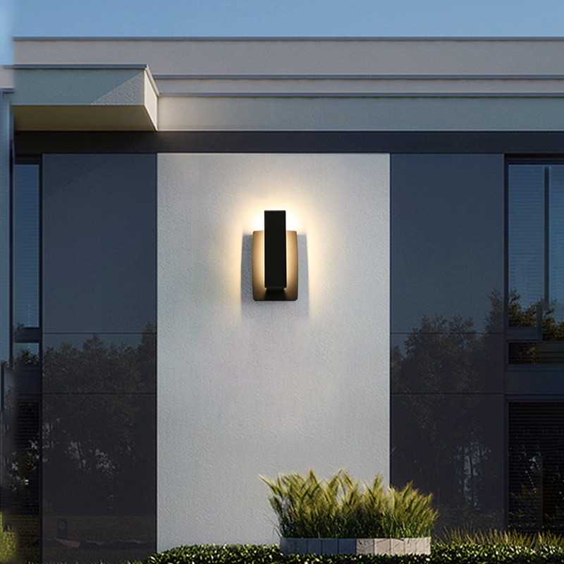 Haosen waterproof wall lamps for outdoor villas, balconies, gates, corridors, terraces and courtyards, simple and modern outdoor lighting, made of aluminum Item Picture
