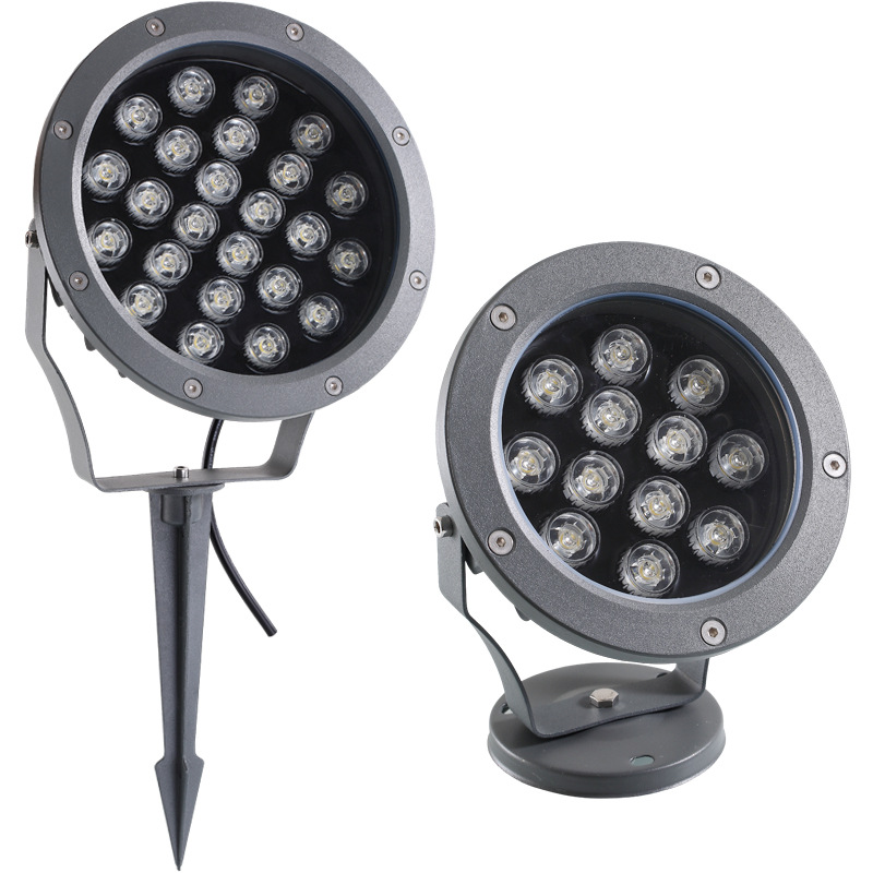 Waterproof tree lighting lights, led outdoor seven-color ground insertion lights, garden lighting, park tree shooting lights, villa courtyard projection lights Item Picture