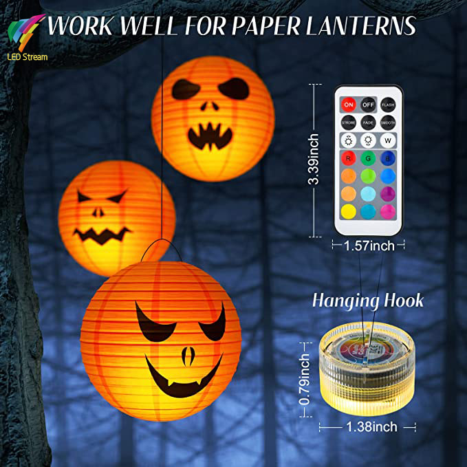 Diving light, LED small knob, seven-color waterproof remote control color light, fish tank light, vase light, candle light, tea light, pumpkin light Application Scenario