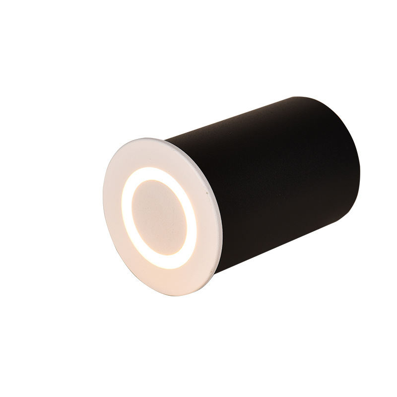 Floor lights, built-in all-season hotel and guesthouse circular corridor staircase lights, LED human body sensor step lights Item Picture