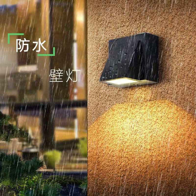 Cross-border exclusive outdoor wall lamps, led double-head small spotlights, waterproof balcony, courtyard, villa, corridor, hotel lights, super bright Specification drawing