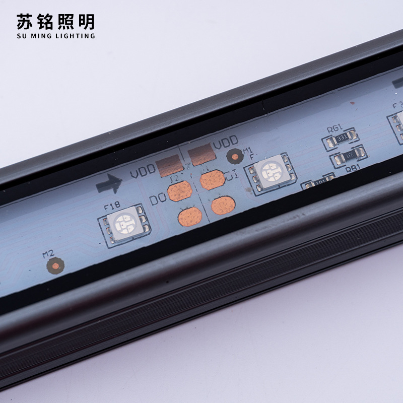 Wholesale of led strip lights in stock, 18W strip lights, outdoor waterproof strip lights, and strip lamps for building lighting projects Application Scenario