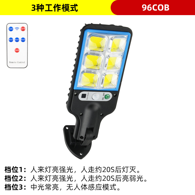 Amazon-style solar outdoor garden lamps, household human body sensor street lamps, rural yard lighting LED wall lamps Item Picture