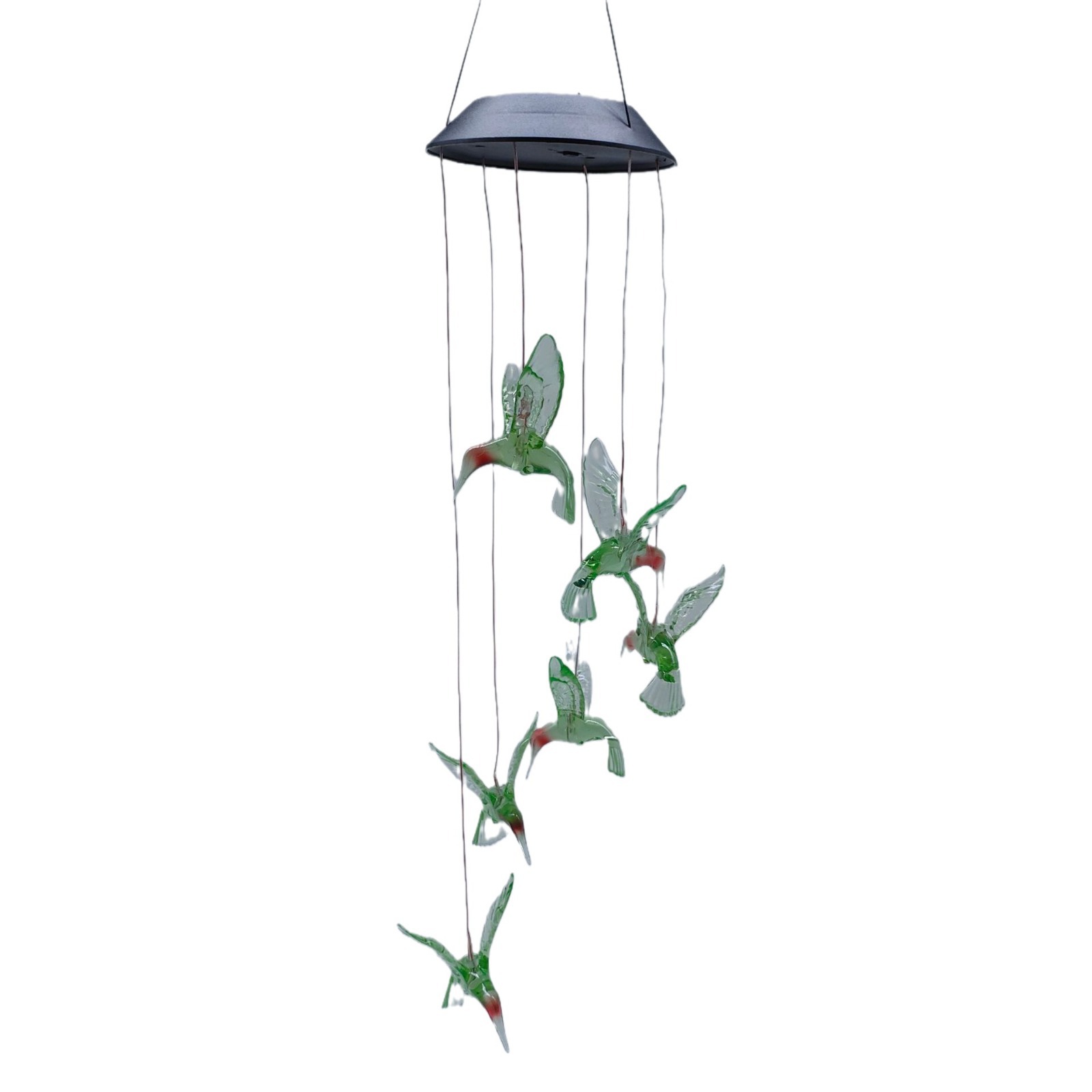 Hot-selling solar wind chime lights, waterproof garden decorative lights, outdoor courtyard landscape lights, hummingbird wind chime landscape lights Item Picture