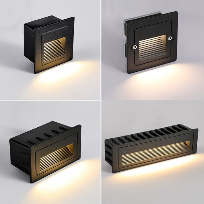 LED corner lights, park and hotel outdoor waterproof night lights, embedded sensor floor lights, staircase step lights full figure