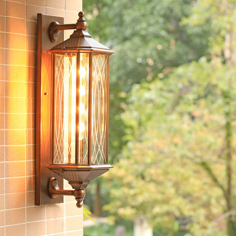 Gate wall lamps, outdoor waterproof Chinese-style courtyard balcony wall lamps, garden villa corridor LED terrace retro wall lamps Application Scenario