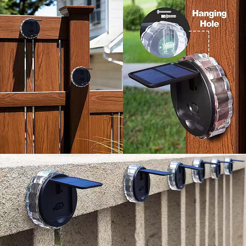 Outdoor beautiful solar plum blossom wall fence decoration garden step lights can be used solar deck lights full figure