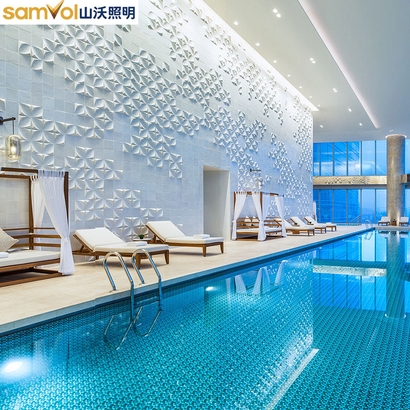 Swimming pool light, underwater wall light, seven-color underwater light, ultra-thin light, wall-mounted underwater lighting, special light for swimming pools Application Scenario