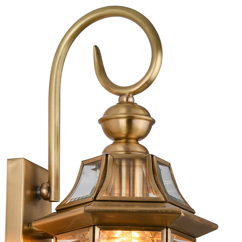 European-style all-copper lamps, wall lamps, corridor lamps, balcony corridor lamps, outdoor lamps, garden lamps, outdoor waterproof garden wall lamps details Picture