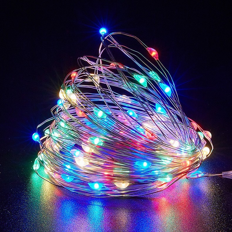 Cross-border low-voltage led solar copper wire lamps, outdoor garden lamps, string lamps, rainproof copper wire decorative leather wire lamp strings Specification drawing