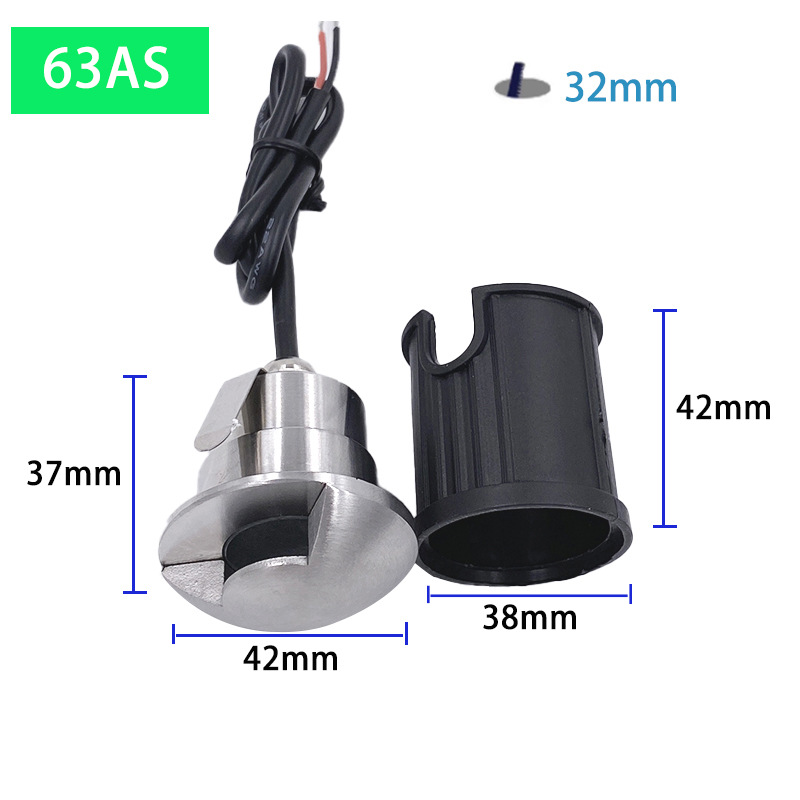 Short stainless steel waterproof outdoor light, popular walkway and plank road landscape IP68led ground light, 12V24V details Picture