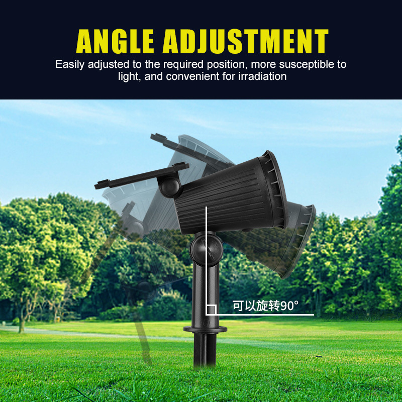 Solar spotlights, outdoor light-controlled waterproof ground plug lawn lights, household outdoor landscape courtyard lights, garden tree lighting lights Application Scenario