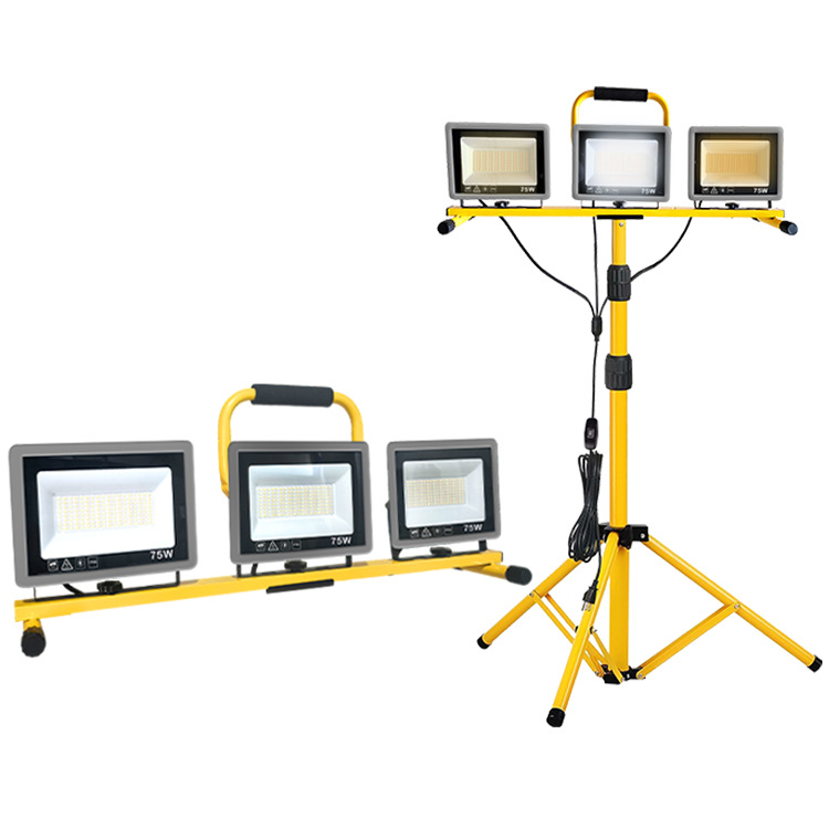 Cross-border portable led work light, mobile floodlight bracket, outdoor vehicle repair searchlight, construction site lighting, plug-in Item Picture