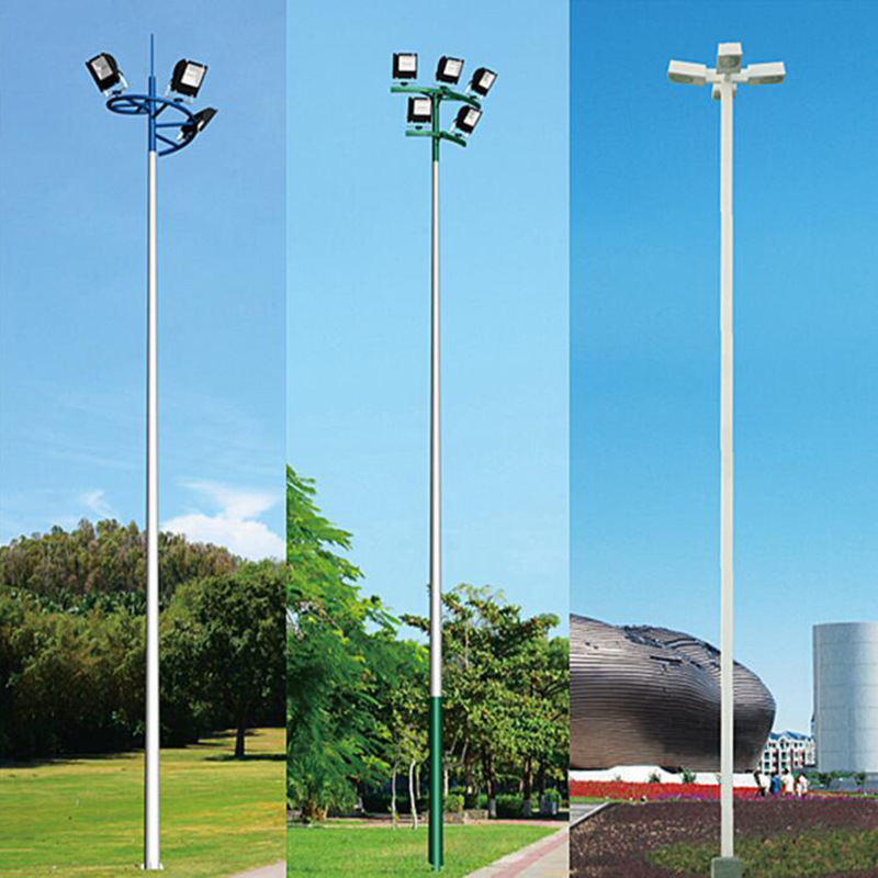 The manufacturer supplies solar mid-pole lights, basketball court and football field mid-pole lights, outdoor lighting fixtures, and Qiangmeihua Lighting details Picture