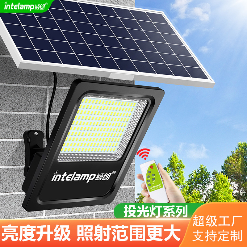 Yinglang solar floodlight led Courtyard outdoor Camping site waterproof New Rural ultra-bright lighting floodlight full figure