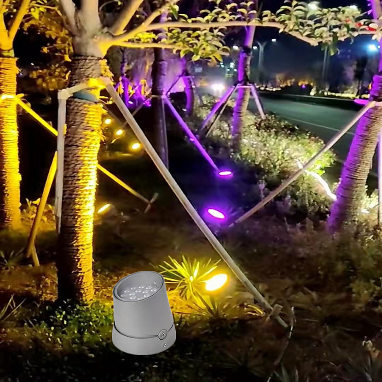 LED semi-buried floodlights 18W, 36W, 54W adjustable Angle tree stump floodlights, tree lighting, garden lawn and ground insertion lights details Picture