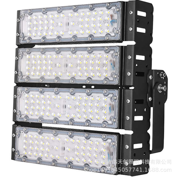 Outdoor waterproof IP65LED stadium light, high-pole street lamp head floodlight, high-brightness engineering module tunnel light, 200W full figure