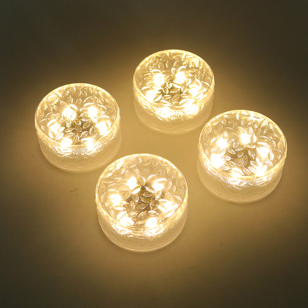 New cross-border circular solar ice brick light, outdoor waterproof LED garden lawn light, courtyard corridor decorative light Application Scenario