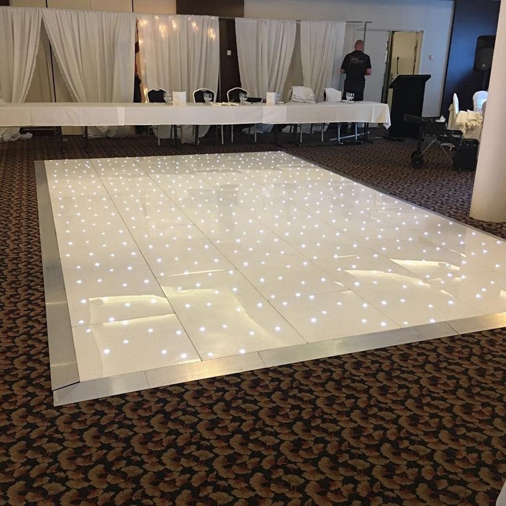 2x2ft White Dance Floor, White LED Dance Floor, starry sky, 36-light floor tiles, wedding stage Application Scenario