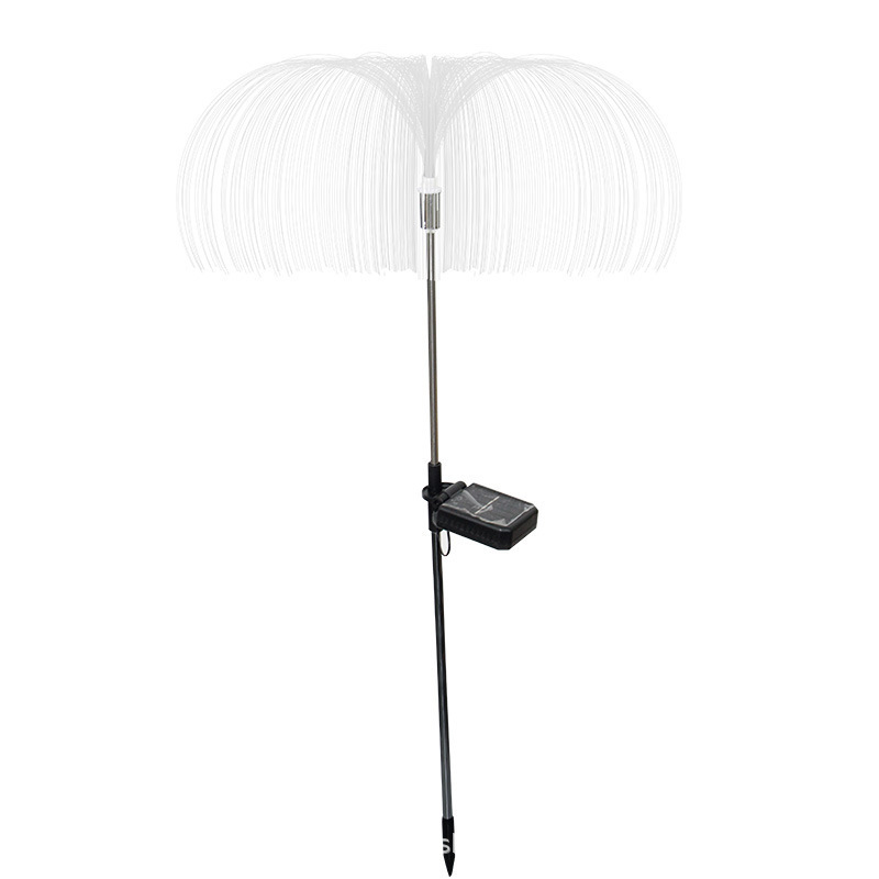 Solar jellyfish lamp, outdoor double-layer jellyfish lamp, reed field insert lamp, decorative lamp, solar fiber jellyfish lamp Item Picture