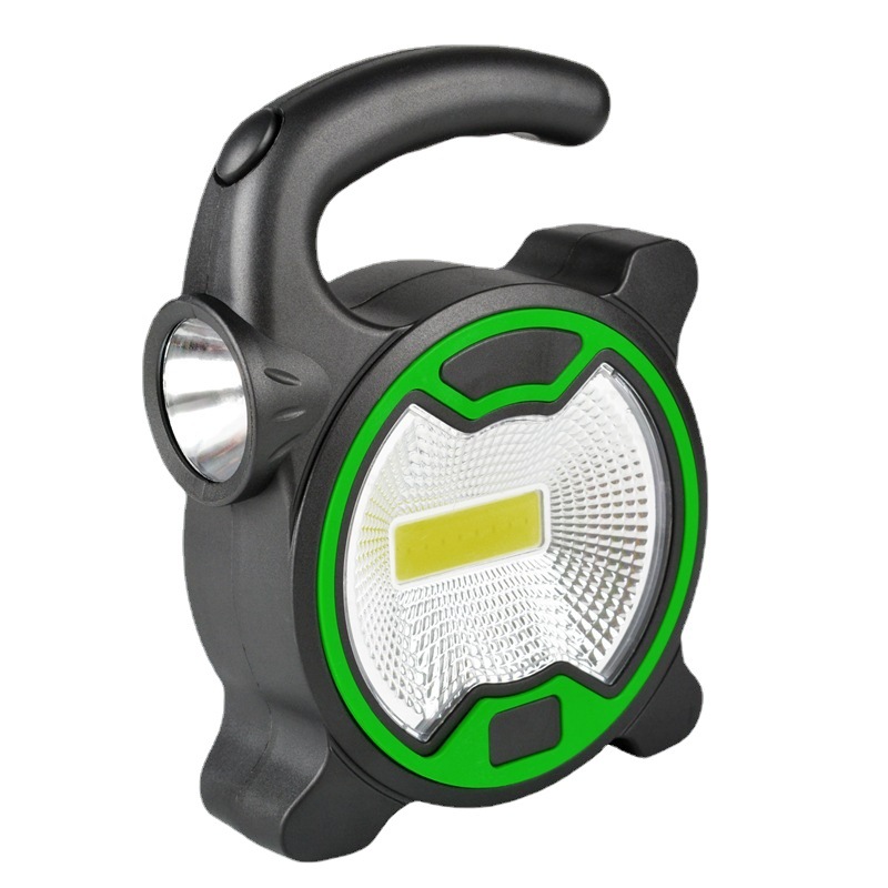 COB portable searchlight 3AA dry battery Camping lamp Mini Portable Camping Tent Lamp flashlight Item Picture