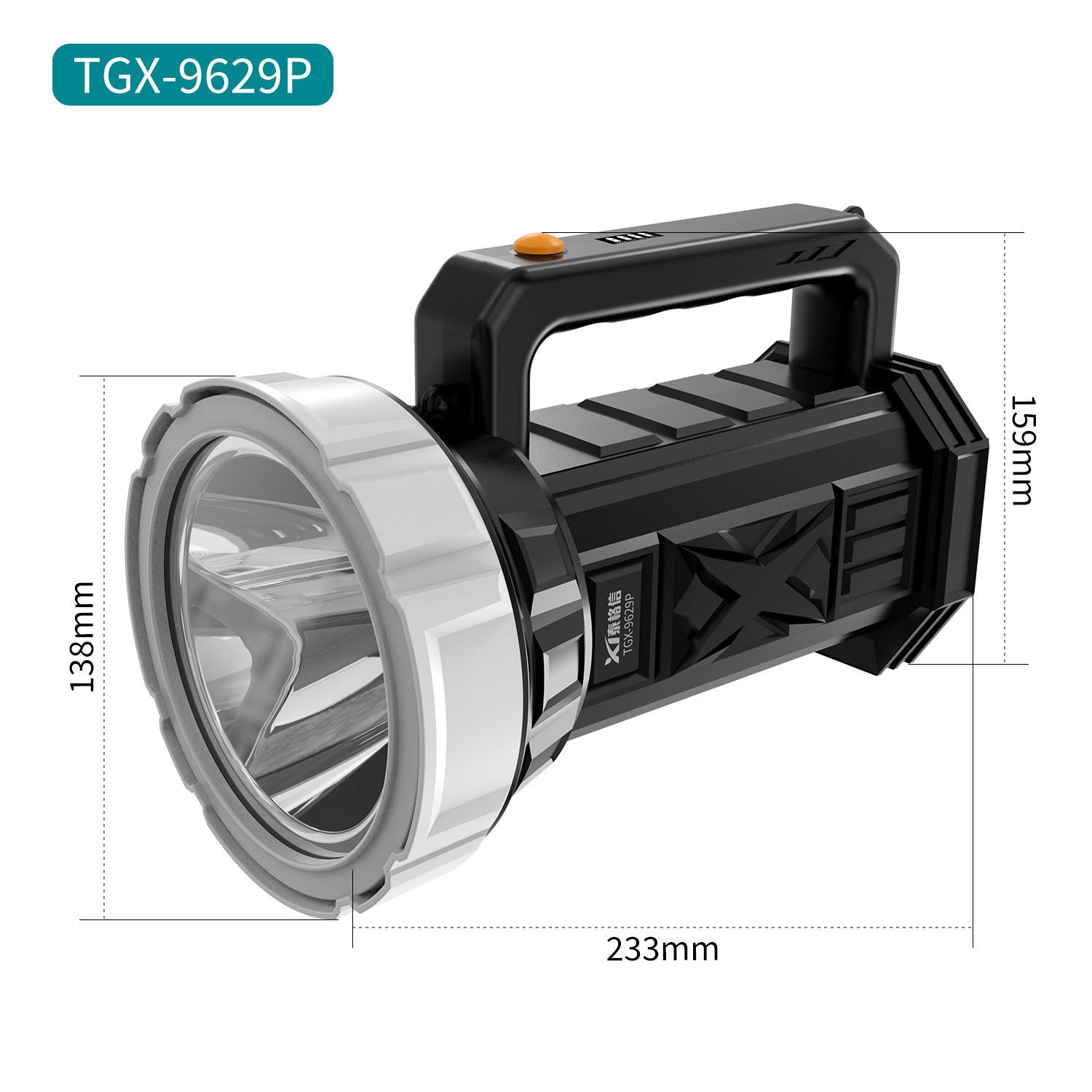 Tegxin 9629P high-intensity searchlight, ultra-bright long-range shooter, led ultra-bright, long-lasting, rescue patrol, flood control details Picture