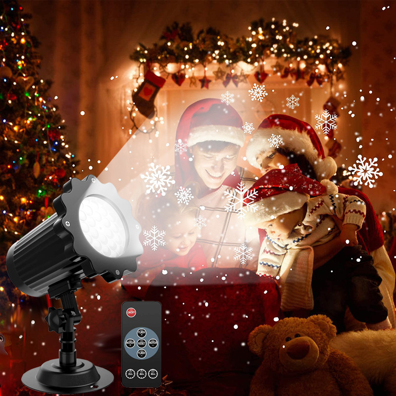 New LED blizzard snowflake outdoor lawn projection light Christmas party decorative snowflake light full figure