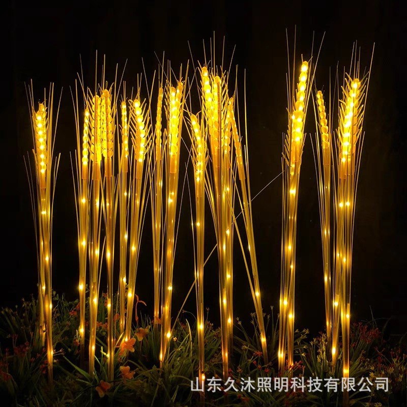 LED illuminated wheat ear lights, lawn lights, courtyard lights, garden landscape lights, barley lights, wheat ear lights, ground insert lights Application Scenario