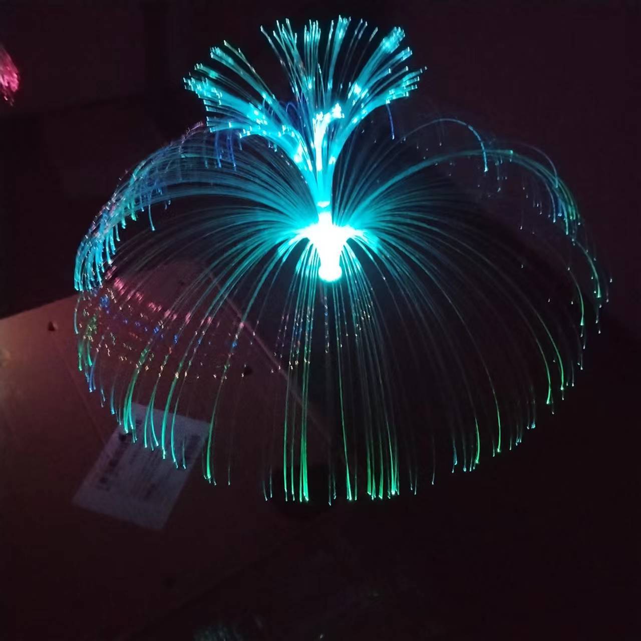Solar jellyfish lamp, outdoor double-layer jellyfish lamp, reed field insert lamp, decorative lamp, solar fiber jellyfish lamp Specification drawing
