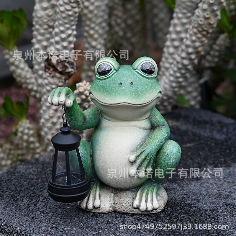 Amazon outdoor solar garden resin ornaments, creative handicrafts, garden lamps, home decoration, lawn lamps Specification drawing