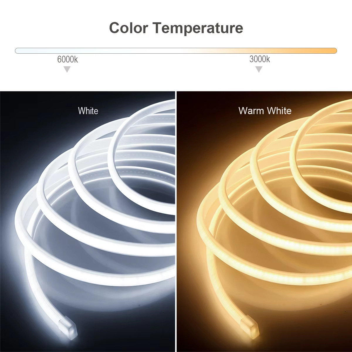No-drive Taiwan 110V flexible silicone soft light strip strip, living room ceiling, outdoor waterproof storefront, courtyard advertising board details Picture