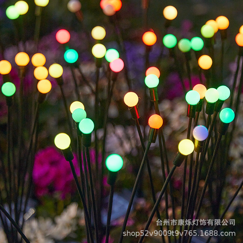 LED outdoor firefly ground insert lights, solar lawn courtyard lights, garden lighting atmosphere, festival decorative colored lights Application Scenario