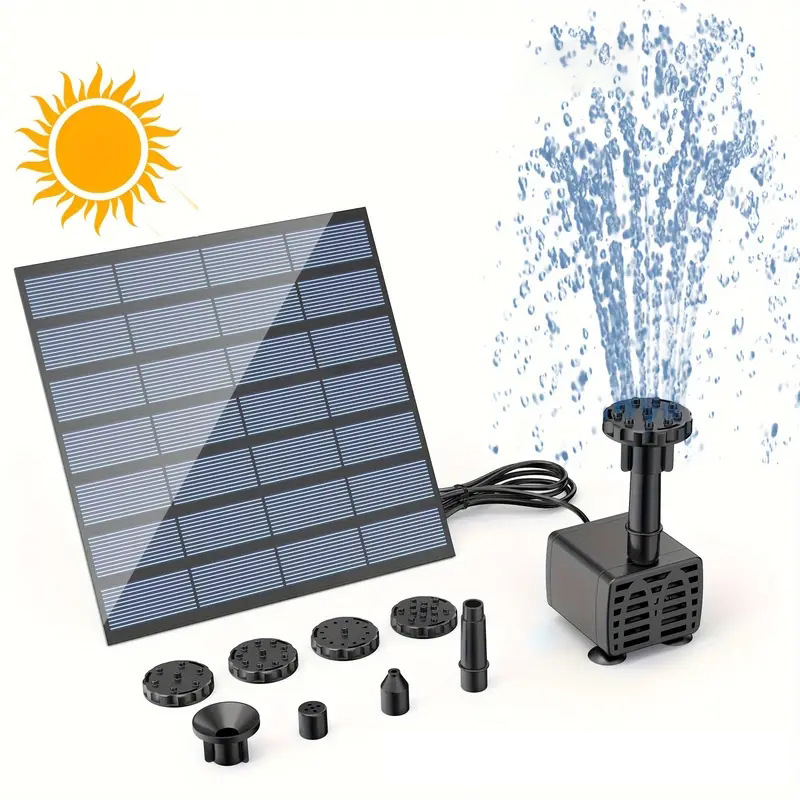 Solar energy storage automatic fountain, outdoor floating garden landscape, square luminous courtyard swimming pool, musical fountain light Specification drawing