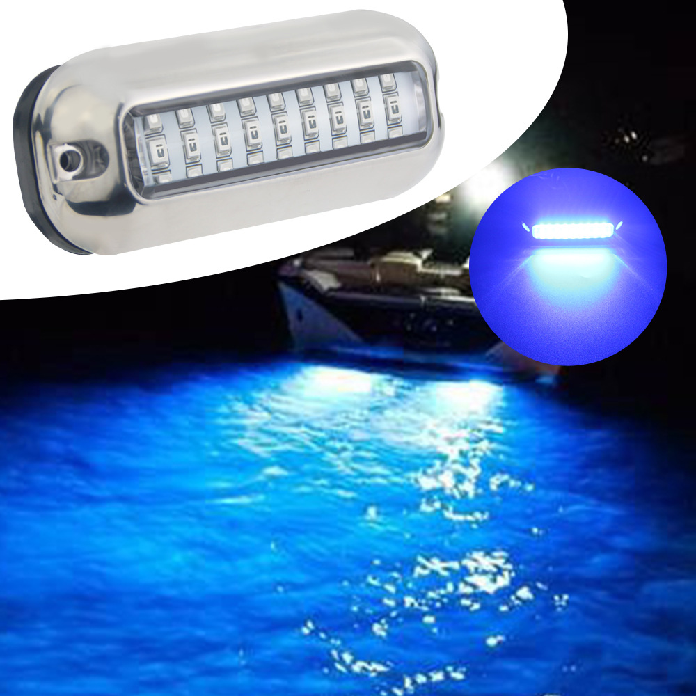 LED lights, yacht lights, Marine lights, stainless steel 316 underwater lights, 10-30V white light, blue light, green light, IP68 Specification drawing