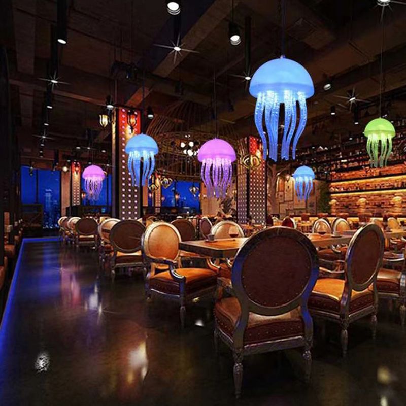 LED jellyfish light night market decorative atmosphere light Outdoor street seven-color color-changing creative shape jellyfish light wholesale Specification drawing