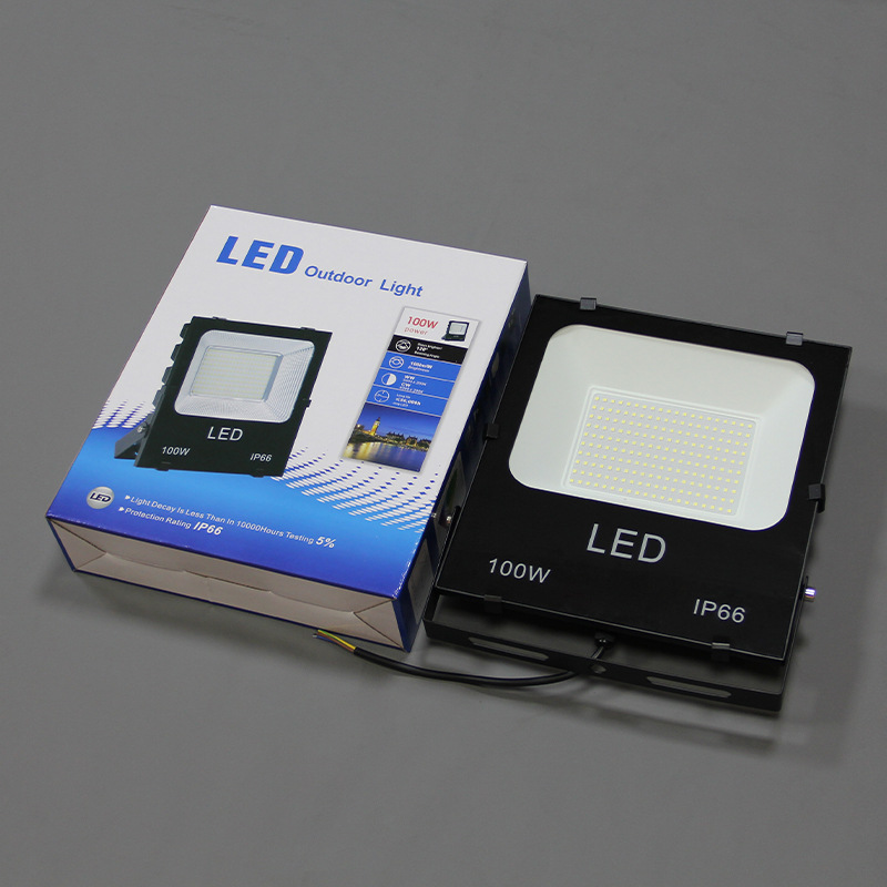 The floodlight manufacturer supplies 50W, 100W, 200W, 300W and 500W high-power outdoor led waterproof floodlights details Picture