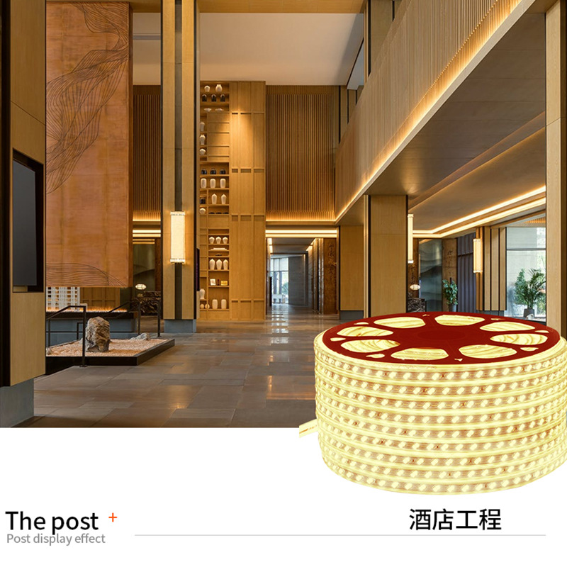 LED light strips 220v outdoor waterproof basement tunnel construction site lighting and decorative lighting white light strips 24V - 36V Specification drawing