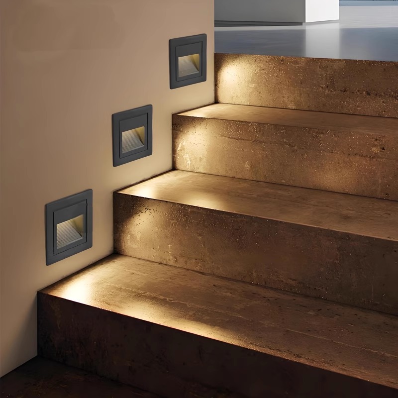 led embedded floor lamps, outdoor waterproof, outdoor steps, treads, stairs, corner lights, modern and simple wholesale Specification drawing