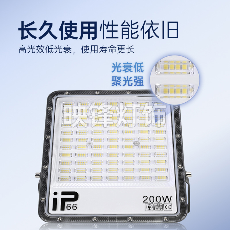 Cross-border new type of floodlight, market electric lens, full-tile ultra-bright floodlight, outdoor courtyard high-lumen sports field floodlight details Picture