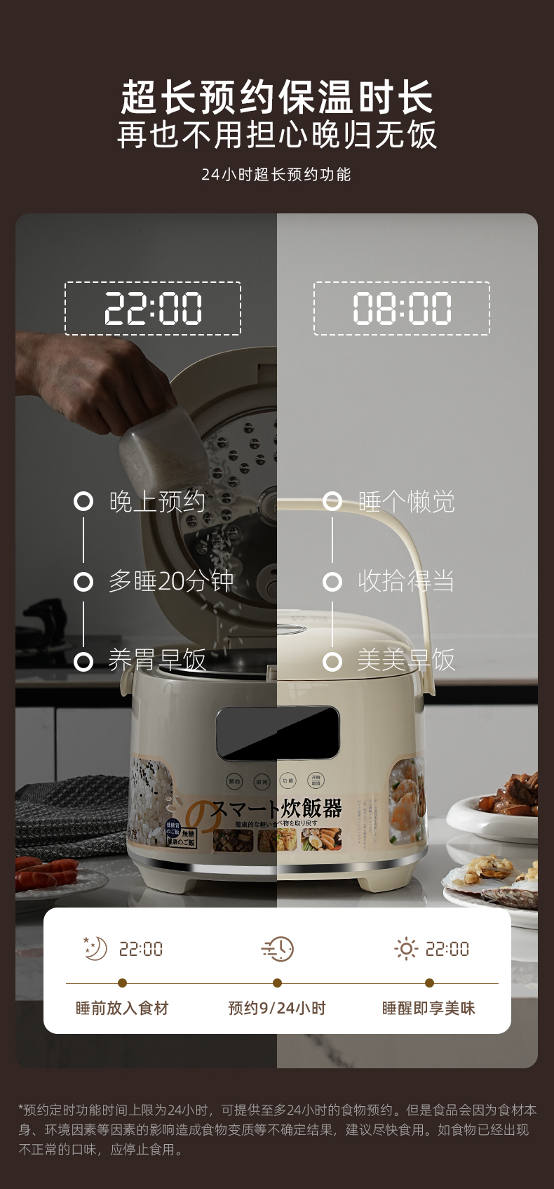 gioia Jiaoya 0-coated 316 stainless steel non-stick inner pot multi-functional rice cooking smart low-sugar rice cooker for home use 1 pic 9
