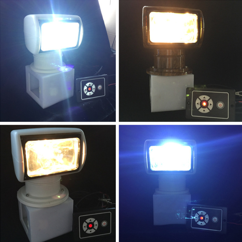 Marine remote control searchlights, Marine lighting projection lights, halogen lamp beads, xenon lamp beads, standard accessories for speedboats and yachts Application Scenario