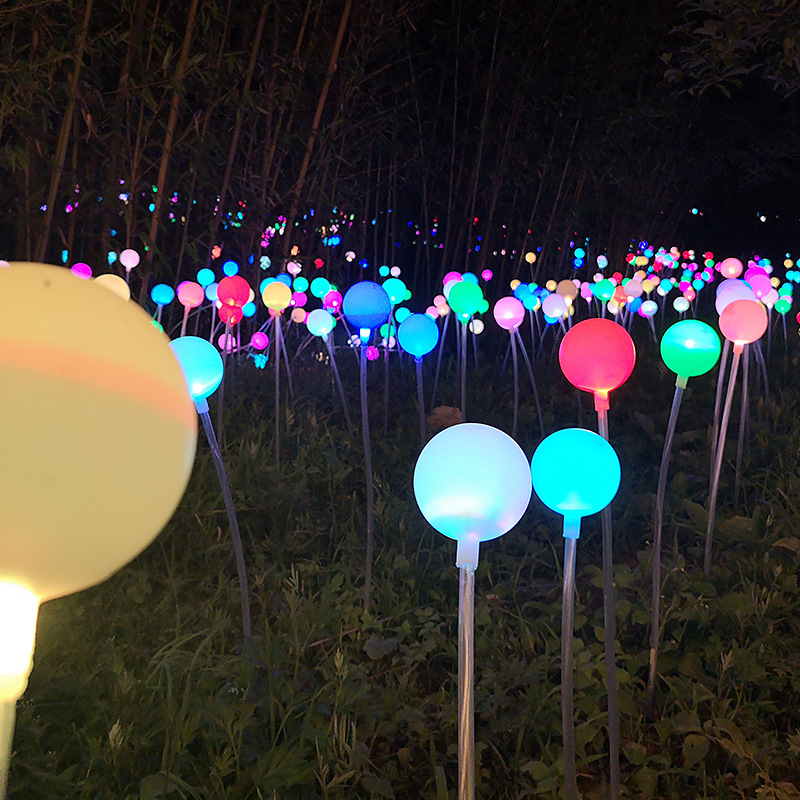 Spherical landscape lights, ground plug-in outdoor waterproof scenic area park landscape lights, homestay lighting decoration, reed lawn lights Specification drawing