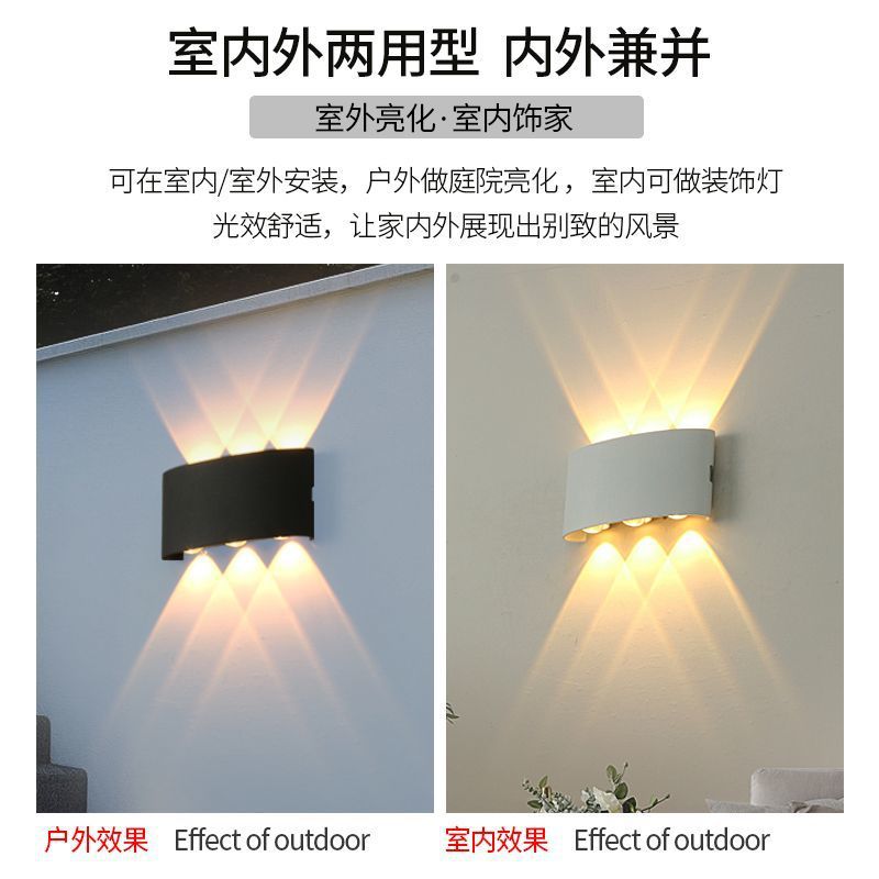 Indoor and outdoor universal wall lamps, bedroom bedside lamps, modern and simple staircase, courtyard, fence, corridor wall lamps for export Application Scenario